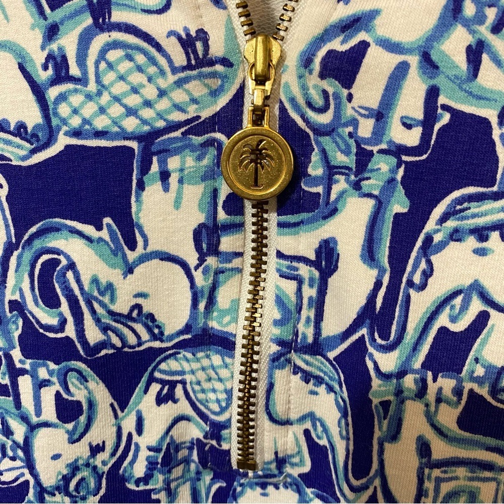 Lilly Pulitzer Women's XS Skipper Popover Get Trunky Half Zip Sweatshirt - Picture 3 of 9